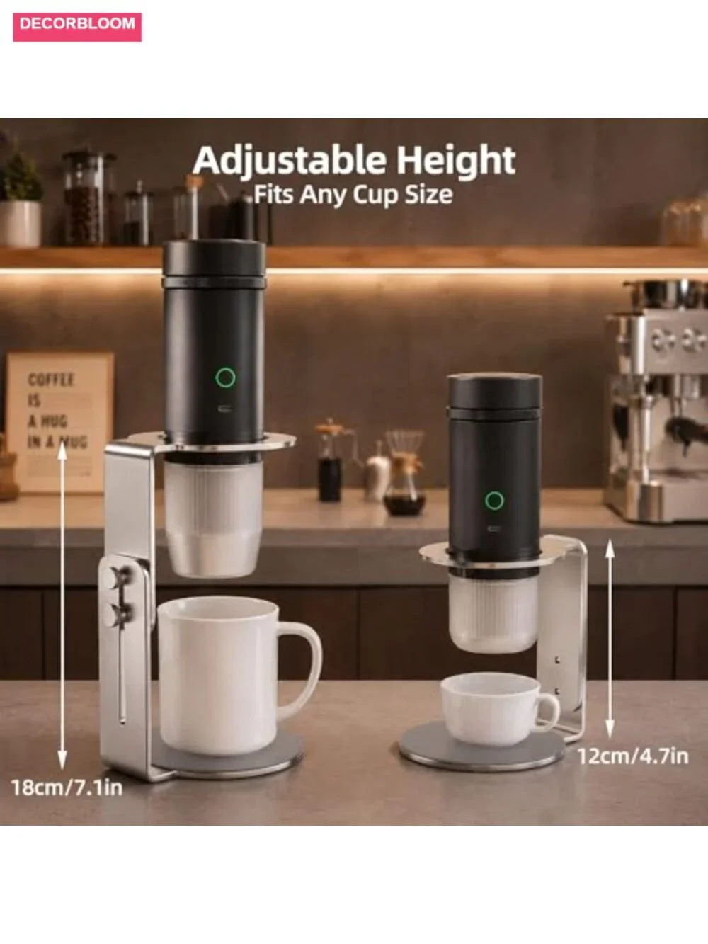 Adjustable Coffee Maker Stand Stainless Steel Pour Over Espresso